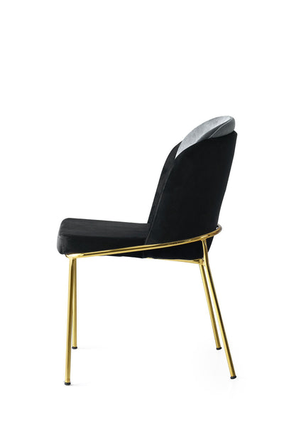 Set 4 scaune Dore - 103 V4, Negru - Auriu, 54x55x86 cm, SKU 974NMB1170, imagine 3