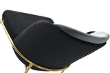 Set 4 scaune Dore - 103 V4, Negru - Auriu, 54x55x86 cm