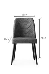 Set 2 scaune Dallas - 527 V2, Antracit, 50x49x90 cm