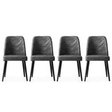 Set 4 scaune Dallas - 527 V4, Antracit, 50x49x90 cm