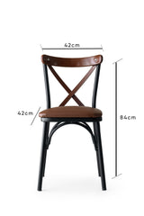 Set 4 scaune Ekol - 1332 V4, Maro, 42x42x84 cm