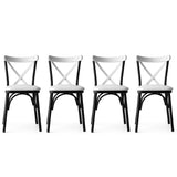 Set 4 scaune Ekol - 1334 V4, Alb, 42x42x84 cm