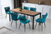 Set 4 scaune Kuşaklı - 228 V4, Negru - Albastru, 43x43x82 cm, SKU 974NMB1180, imagine 6