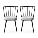 Set 2 scaune Yıldız -940 V2, Negru, 43x42x82 cm