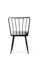 Set 2 scaune Yıldız -940 V2, Negru, 43x42x82 cm