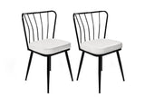 Set 2 scaune Yıldız -940 V2, Negru, 43x42x82 cm