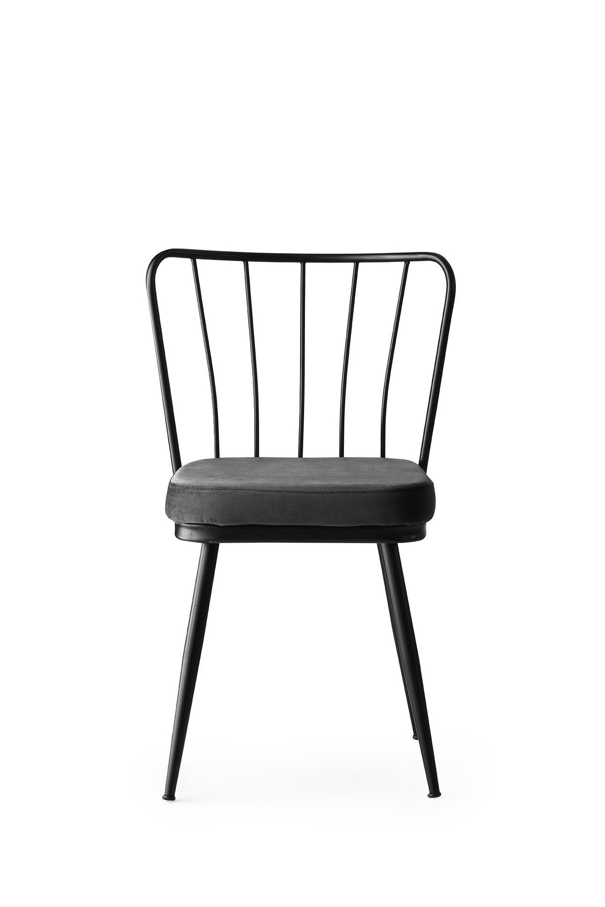 Set 2 scaune Yıldız - 942 V2, Negru, 43x42x82 cm