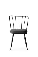 Set 2 scaune Yıldız - 942 V2, Negru, 43x42x82 cm