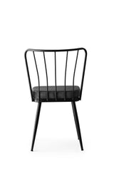 Set 2 scaune Yıldız - 942 V2, Negru, 43x42x82 cm