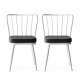 Set 2 scaune Yıldız - 962 V2, Alb, 43x42x82 cm