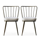 Set 2 scaune Yıldız - 985 V2, Mink, 43x42x82 cm