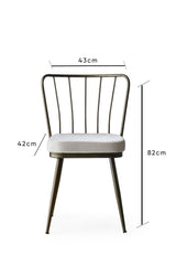 Set 2 scaune Yıldız - 985 V2, Mink, 43x42x82 cm