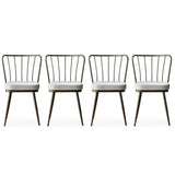 Set 4 scaune Yıldız - 985 V4, Mink, 43x42x82 cm