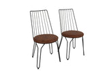 Set 2 scaune Ada 275 V2, Negru, 44x44x84 cm