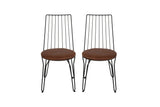 Set 2 scaune Ada 275 V2, Negru, 44x44x84 cm