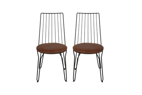 Set 2 scaune Ada 275 V2, Negru, 44x44x84 cm