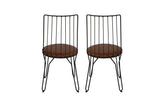 Set 2 scaune Ada 275 V2, Negru, 44x44x84 cm