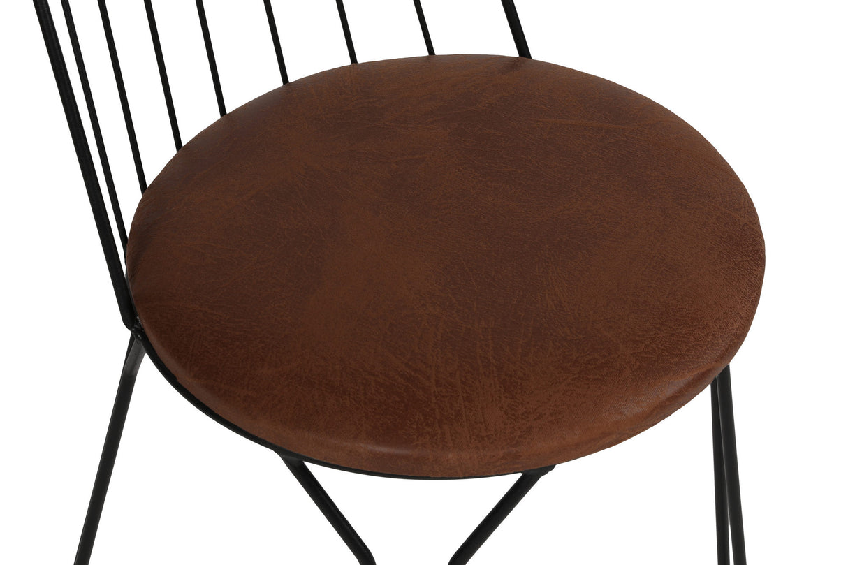 Set 2 scaune Ada 275 V2, Negru, 44x44x84 cm