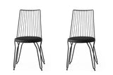 Set 2 scaune Ada 276 V2, Negru, 44x44x84 cm