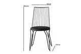 Set 2 scaune Ada 276 V2, Negru, 44x44x84 cm