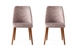 Set 2 scaune Dallas 555 V2, Nuc - Bej, 50x49x90 cm