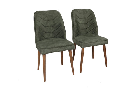 Set 2 scaune Dallas 558 V2, Nuc - Dark green, 50x49x90 cm