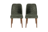 Set 2 scaune Dallas 558 V2, Nuc - Dark green, 50x49x90 cm