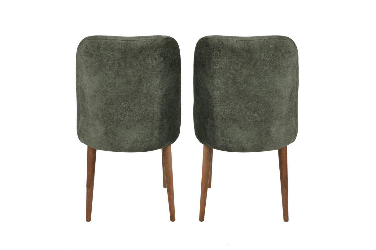 Set 2 scaune Dallas 558 V2, Nuc - Dark green, 50x49x90 cm