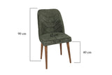 Set 2 scaune Dallas 558 V2, Nuc - Dark green, 50x49x90 cm