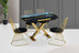 Set 2 scaune Kugu 262 V2, Auriu - Negru, 44x44x84 cm, SKU 974NMB1199, imagine 2