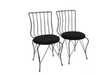 Set 2 scaune Lale 172, Negru, 44x44x84 cm