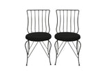 Set 2 scaune Lale 172, Negru, 44x44x84 cm