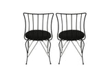 Set 2 scaune Lale 172, Negru, 44x44x84 cm