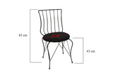 Set 2 scaune Lale 172, Negru, 44x44x84 cm