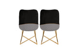 Set 2 scaune Madrid 911 V2, Auriu - Negru, 50x49x90 cm