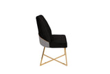 Set 2 scaune Madrid 911 V2, Auriu - Negru, 50x49x90 cm
