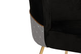 Set 2 scaune Madrid 911 V2, Auriu - Negru, 50x49x90 cm