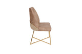 Set 2 scaune Madrid 913 V2, Auriu - Maro, 50x49x90 cm