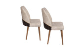 Set 2 scaune Nova 071 V2, Crem - Nuc, 50x49x90 cm