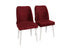 Set 2 scaune Nova 081 V2, Bordo - Alb, 50x49x90 cm, SKU 974NMB1206, imagine 1