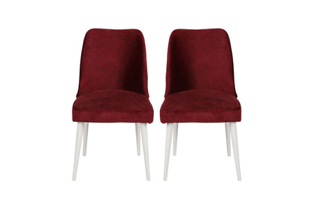 Set 2 scaune Nova 081 V2, Bordo - Alb, 50x49x90 cm