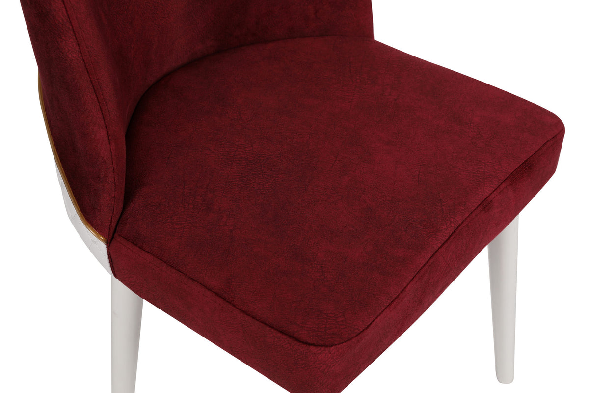 Set 2 scaune Nova 081 V2, Bordo - Alb, 50x49x90 cm, SKU 974NMB1206, imagine 7