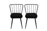 Set 2 scaune Yıldız 943 V2, Negru, 43x42x82 cm