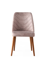 Set 4 scaune Dallas 555 V4, Nuc - Bej, 50x49x90 cm