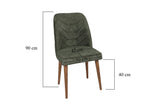 Set 4 scaune Dallas 558 V4, Nuc - Dark green, 50x49x90 cm