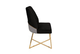 Set 4 scaune Madrid 911 V4, Auriu - Negru, 50x49x90 cm