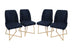 Set 4 scaune Madrid 908 V4, Auriu - Albastru închis, 50x49x90 cm, SKU 974NMB1218, imagine 1