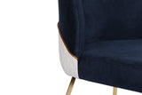 Set 4 scaune Madrid 908 V4, Auriu - Albastru închis, 50x49x90 cm