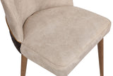 Set 4 scaune Nova 071 V4, Crem - Nuc, 50x49x90 cm
