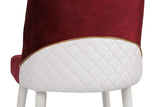Set 4 scaune Nova 081 V4, Bordo - Alb, 50x49x90 cm